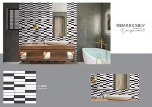 Vistaar Marque Bande Linéaire 300x300mm Carré Cristal De Luxe Argent Brillant Dosseret Cristal Verre Mosaïque Carreaux Muraux - Product Image 2