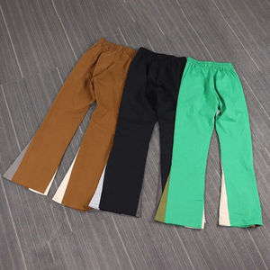 Pantalones acampanados holgados de algodón 100% al por mayor, pantalones de chándal 400GSM, ropa de calle, pantalones de chándal de pierna ancha holgados para hombre, Unisex - Product Image 5