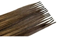 Penjualan Langsung Pabrik India, Rambut Asli India Bergelombang Lurus Alami, Remy I Tip, Siap Disisir, Ekstensi Rambut Manusia