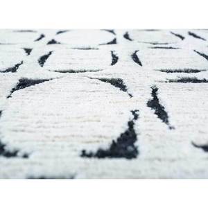 Alfombra de Lana y Seda Azalea Ivory, Tejida a Mano, con Patrón Geométrico, Alfombra de Yute para Sala de Estar, Pasillo, Diseño de Rompecabezas de Algodón Orgánico - Product Image 3