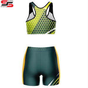 Low MOQ Sublimation <b>Women</b> Two Piece Sports Bra Scrunch Butt <b>Shorts</b> High Waist Seamless Fitness Training Gym Activewear Sets - Product Image 2