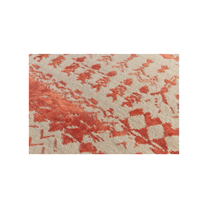 พรมขนสัตว์และไหมไผ่ถักมือสีเบจและสีน้ำตาลลายเรขาคณิต สำหรับห้องนั่งเล่นที่บ้านและรถยนต์ รุ่น Error Project-Esk-663 - Product Image 3