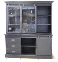 Armoire de présentation moderne de luxe en bois massif de haute qualité avec porte coulissante, écologique, grande capacité, mobilier pour la maison, le bar ou l'hôtel