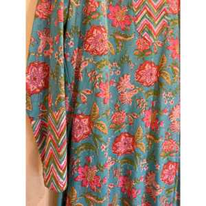 Vestido Casual de Verano HIBISCUS GEOMETRY 1 para Mujer, Transpirable, Moderno, con Estampado Digital, Talla Única XL, para Ocio y Oficina - Product Image 3