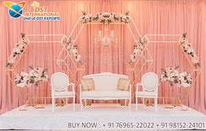 Panneau de porte en métal pour réception de mariage, panneau de porte en métal pour cérémonie d'anneau, nouvelle conception d'arcs en métal - Product Image 5