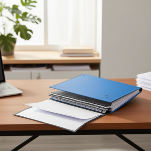 Organizador de Escritorio de Cartón/Papel Laminado Azul PAGNA con 24 Compartimentos para Cartas DIN A4 A-Z - Product Image 3