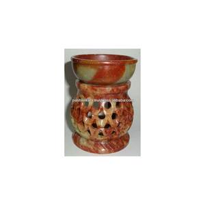 Beautiful Design hand Carved Aroma Oil Burner Natural <b>Colour</b> Soapstone Aroma Oil Burner <b>Lamp</b> Round Shape For Buyers - Product Image 1