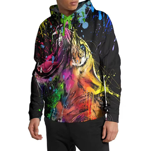 Sweat à capuche unisexe personnalisable en coton français surdimensionné avec impression de motifs en strass 3D, logo brodé, écologique, décontracté THT WEARS - Product Image 6