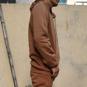 Chándal de invierno 2024 para hombres y mujeres, traje de correr de lana a la moda con pantalones de chándal con capucha, ropa de correr de invierno ecológica - Product Image 4