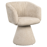 Fauteuil pivotant en tissu rembourré confortable et moderne, chaise de salle à manger pour la décoration du salon