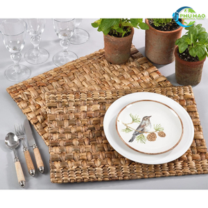 Napperons en jacinthe d'eau tissés à la main élégants sous-verres Tapis écologique et durable pour un usage quotidien et des occasions spéciales - Product Image 6