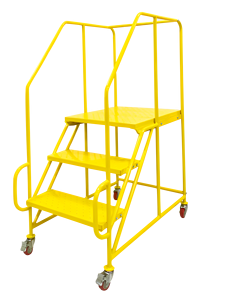 Échelle mobile en acier robuste de style industriel, roues pour entrepôt, supermarché, appartement, atelier, qualité internationale, pliable - Product Image 2