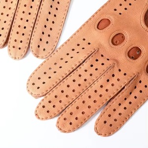 Guantes de conducción de invierno de cuero italiano hechos a mano, transpirables, deportes de verano, guantes de motociclista, ligeros, envío gratis - Product Image 3