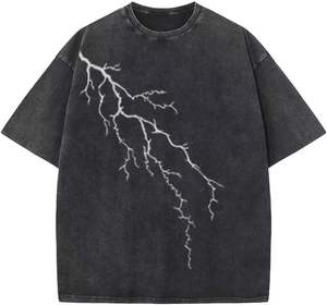 T-shirt ample pour homme, de qualité supérieure, en coton, style streetwear, coupe oversize, résistant au vent, imprimé, 320g, confortable, décontracté, mode moderne - Product Image 3