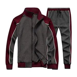 Vêtements de sport de haute qualité pour hommes, survêtement chaud en coton à fermeture éclair complète, survêtement de sport décontracté, grande taille pour hommes - Product Image 1