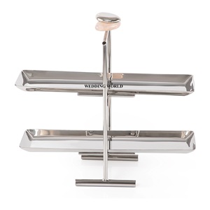 Three Tier Silver Finished Handmade <b>Chocolate</b> Tray <b>Hot</b> Selling Designer Wholesale New Metal <b>Chocolate</b> Platter - Product Image 6