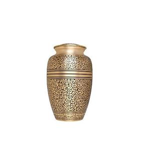 Urne funéraire en métal doré avec éclat brillant offrant aux familles un hommage paisible et une mémoire éternelle toujours - Product Image 1