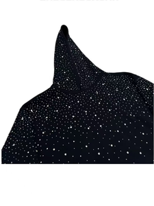 rhinestone hoodie cropped fashion rhinestone hoodie longline style rhinestone hoodie tapered fit - Product Image 3