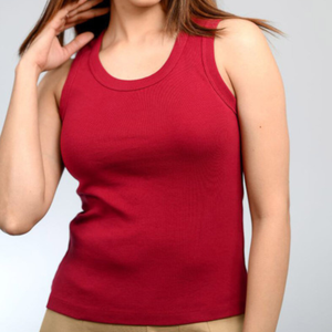 Camisetas sin mangas con cuello en V de invierno de talla grande para mujer, 100% algodón orgánico, cuentas ecológicas, suaves, transpirables, informales, servicio OEM - Product Image 6