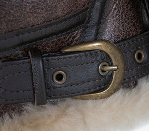 2025 Vintage Style Winter <b>Men</b> Fashionable Leather Coat Custom Shearling Design Outerwear Leather <b>Sheepskin</b> <b>Jacket</b> For Unisex - Product Image 6