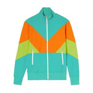 Chaqueta Deportiva de Moda para Hombre, Cuello Alto Delgado, Poliéster/Nailon/Spandex, Cortavientos con Cierre, Logotipo y Color Personalizados, Servicio OEM - Product Image 1