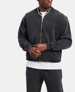 Veste zippée et pantalon de survêtement élastique pour hommes personnalisés et brodés survêtements Boxy à col montant vêtements d'hiver sur mesure sur mesure sur mesure - Product Image 3