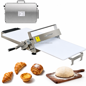 Laminadora de masa manual plegable de sobremesa para pizza y corteza de fudge, comercial, con grosor ajustable - Product Image 1