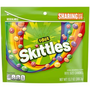 <b>SKITTLES</b> <b>Sour</b> Chewy Candy, <b>Sour</b> Candy Bulk, Sharing Size, 13.7 Oz Bags, Pack of 6 - Product Image 1