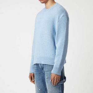 Pull-over à col rond personnalisé pour hommes Pull-over en jacquard Tricoté d'hiver Pull-over pour femmes de grande taille avec LOGO personnalisé - Product Image 2