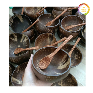 Tazón de Cáscara de Coco, Vajilla de Estilo Ecológico, Acabado Resistente, Superficie Lisa, Ideal para Servir Alimentos, Regalos y Pedidos al por Mayor - Product Image 2