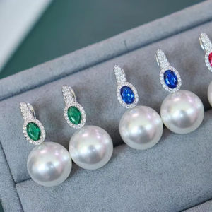 925เงินสเตอร์ลิงต่างหูมุกที่ละเอียดอ่อนทันสมัยไม่ซ้ำใครพร้อมเครื่องประดับแฟชั่นลูกบาศก์เพทายสำหรับของขวัญสำหรับผู้หญิงทุกเพศ - Product Image 2