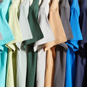 25 couleurs unisexe 205gsm T-shirt en coton uni respirant col rond T-shirt à manches courtes Logo personnalisé T-shirt pour hommes - Product Image 3