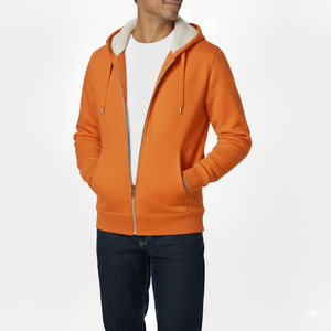 OEM 450gsm vintage délavé sweat à capuche zippé surdimensionné streetwear coton polaire à capuche hommes fermeture éclair complète personnalisé sweat à capuche vierge - Product Image 4