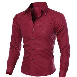 Chemise habillée pour hommes OEM Tissu doux de qualité supérieure confortable Nouveau design avec col montant Respirant et élégant - Product Image 6