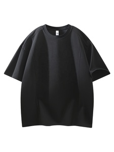 T-shirt personnalisé surdimensionné effet vieilli délavé à l'acide, col rond, manches courtes, unisexe, pour hommes et femmes, style streetwear - Product Image 3