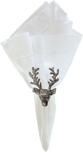 Lot de 4 ronds à serviette en métal couleur argent de MZ INTERNATIONAL - Product Image 2