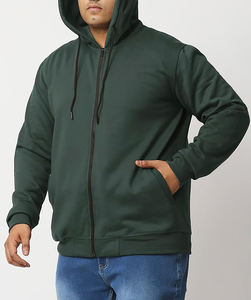 Sudadera con capucha y cremallera para hombre de alta calidad, diseño personalizado, ropa de calle, mezcla de algodón ligero, forro polar, estilo informal, tamaño Regular sólido para invierno - Product Image 4