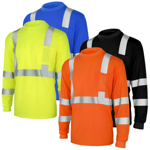 Camisa de Trabajo de Seguridad Reflectante de Algodón Puro al por Mayor, Ropa de Trabajo Industrial de Alta Visibilidad, Uniforme de Seguridad Reflectante - Product Image 5