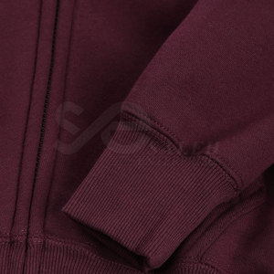 Sweat-shirts à fermeture éclair pour hommes de haute qualité, mélange coton/polyester, couleur unie, séchage rapide, faible MOQ, commande en gros, logo personnalisé, noir - Product Image 2