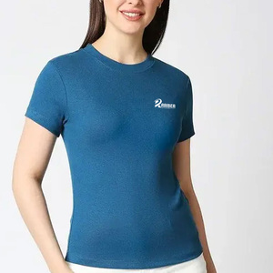 Camiseta de secado rápido para mujer, camiseta para correr, entrenamiento, Fitness, gimnasio, tela transpirable, camisetas ligeras para mujer - Product Image 2