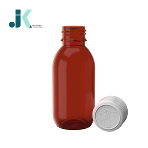Botella Redonda de PET de 120 ml para Jarabe, Envase con Tapa CR, Color Ámbar, Mejor Precio, Servicio OEM ODM, Fábrica en Vietnam M0765 - Product Image 2