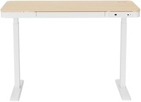 Bureau d'ordinateur moderne pour le bureau à domicile, avec plateau en bois, intelligent, réglable en hauteur, électrique, avec chargeur sans fil et tiroir