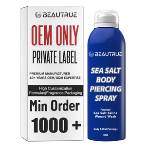 Manufacturer <strong>Piercing</strong> Aftercare Spray Skin Cleanser Tattoo Care <strong>Solution</strong> Wound Healing Mist Antibacterial <strong>Body</strong> Jewelry - Product Image 1