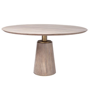 Solid Indian Mango Wood Gold & Light Brown Stain Finish Stability & Solidity Modern Home Restaurant Kitchen Wooden <b>Dining</b> <b>Table</b> - Product Image 1