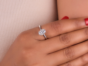 แหวนเพชรรูปวงรีทรงรีขนาด2.25 CT ทรงวงรีวงยาวสำหรับ VVS1เพชรโมอิสซาไนต์บดน้ำแข็งรูปวงรีทรงรี D - Product Image 2
