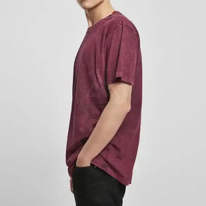 Camisetas de lavado ácido personalizadas con servicio de OEM, camisetas de lavado ácido ligeras al por mayor para hombre a la venta - Product Image 4