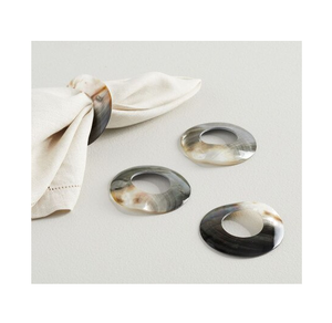 Rond de serviette en corne de buffle Table décorative taille personnalisée et produit le plus vendu dernier anneau de serviette de conception antique - Product Image 6