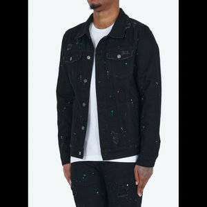 <b>Men's</b> Stylish <b>Jean</b> Jacket Casual Wear Oem Wholesale High Quality <b>Mens</b> Cotton <b>Jeans</b> Jacket Custom Denim Jacket For <b>Men</b> - Product Image 2