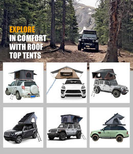 Tente <span class=keywords><strong>de</strong></span> toit en aluminium imperméable pour <span class=keywords><strong>voiture</strong></span> tout-terrain, camping-car, camping-car, quatre saisons, double couche, ouverture automatique rapide - Product Image 4