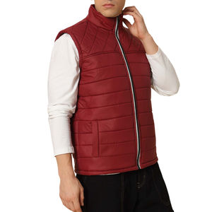 Nuevo Chaleco Acolchado Brillante sin Mangas para Invierno, Transpirable, con Logotipo Personalizado, Impermeable, Brillante, para Hombre - Product Image 5